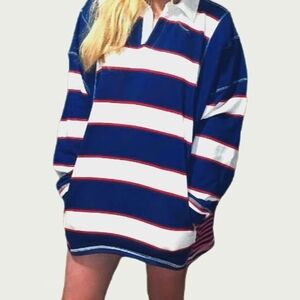 🆕FP Movement by Free People Red, White & Blue Work it Out Pullover. NWT  SizeXS